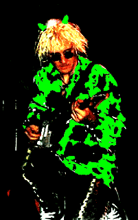 Captain Sensible graphic, with devil's horns