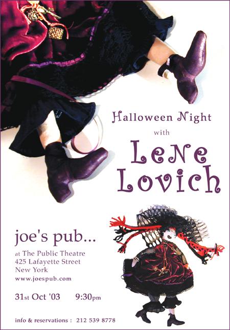 Lene Lovich Joes's Pub poster