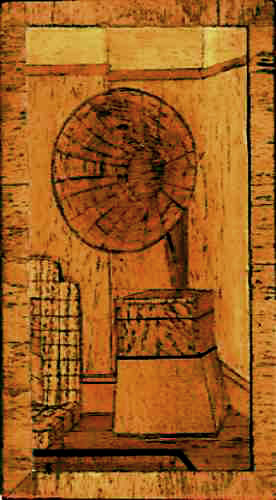 Marquetry gramaphone image