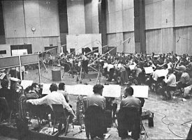 Leonard Bernstein and the London Symphony Orchestra recording Stravinsky’s Rite of Spring in Abbey Road, Studio 1