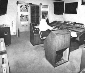 EMI’s Quadraphonic remix room, Abbey Road, with Stuart Eltham engineering